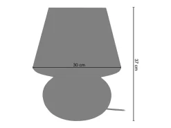Lámpara de Mesa TOSEL ,vidrio,Naranja,A37xD30xP30cm