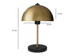 Lámpara de mesa amarilla en forma de seta de 38 cm PAULE