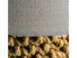 Outlet Les Tendances Lámpara de mesa Badig de tela y base de cuerda trenzada Beige