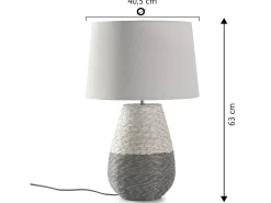 VS Venta-stock Lámpara De Mesa^Lámpara de mesa Botan de ratán natural, diámetro 40,5 cm Beige