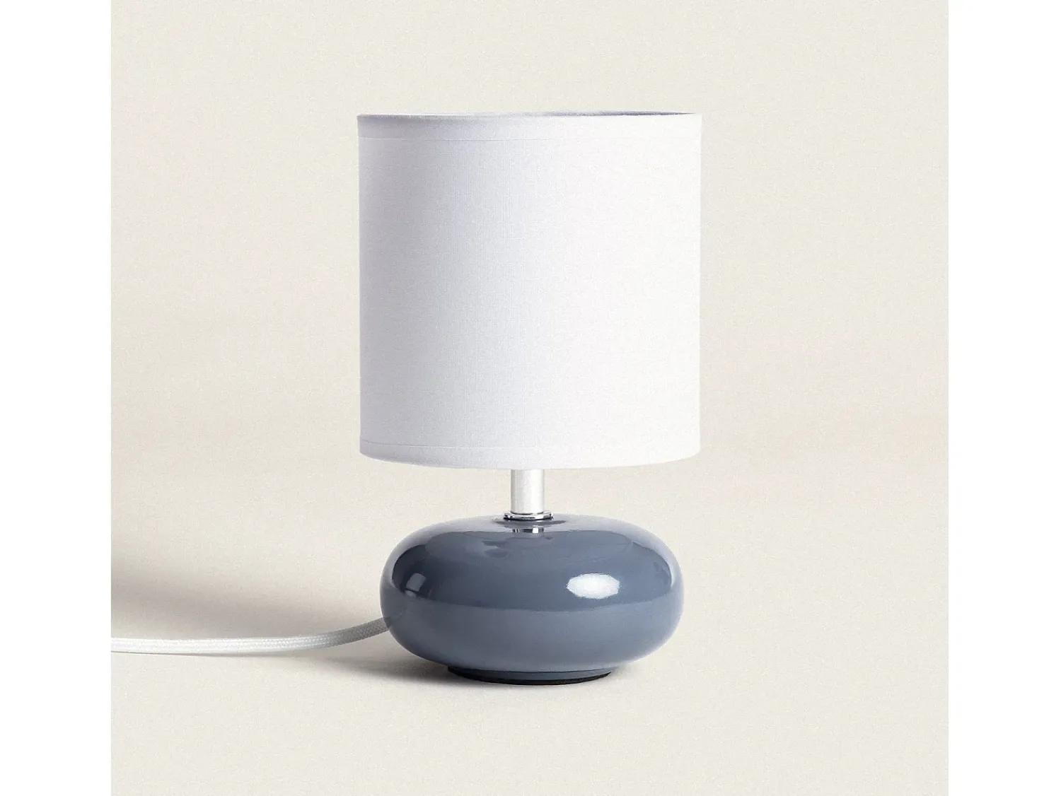 Discount Ledkia Lámpara de Mesa Cerámica Ava Marino Azul
