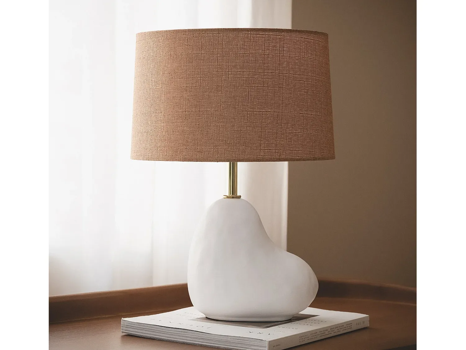 Hot Ledkia Lámpara de Mesa Cerámica Bulga Blanco