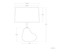 Hot Ledkia Lámpara de Mesa Cerámica Bulga Blanco