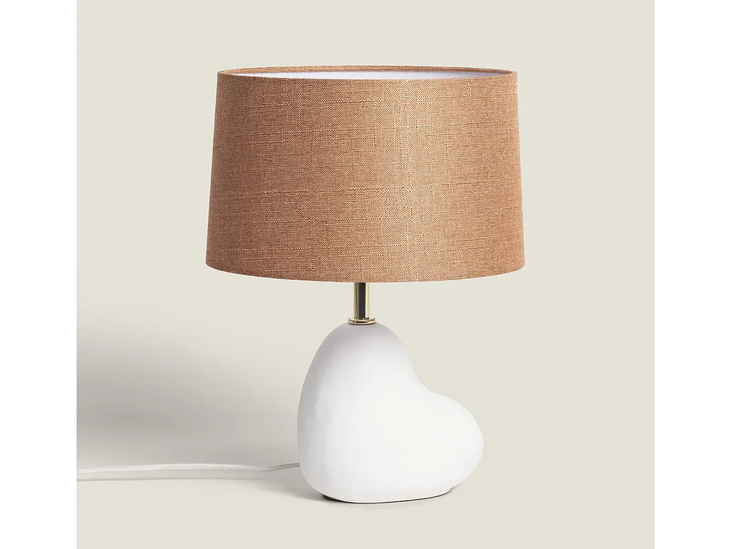 Hot Ledkia Lámpara de Mesa Cerámica Bulga Blanco