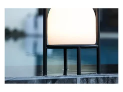 ebuy24 Lámpara De Mesa^Lámpara de mesa Colie LED para exterior 19x43x19cm color . Negro