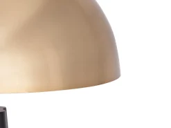 Lámpara de mesa con forma de seta en metal, D. 31 x H.42 cm, Dorado y negro, RANDALL