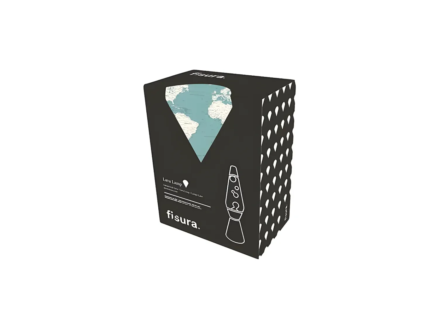 Online Fisura Lámpara de mesa con mapa del mundo Lava Azul