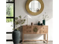 Atmosphera Lámpara De Mesa^Lámpara de mesa con pantalla plisada Dorado