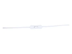 Venture Home Lámpara de mesa de hevea y lino Kona Blanco