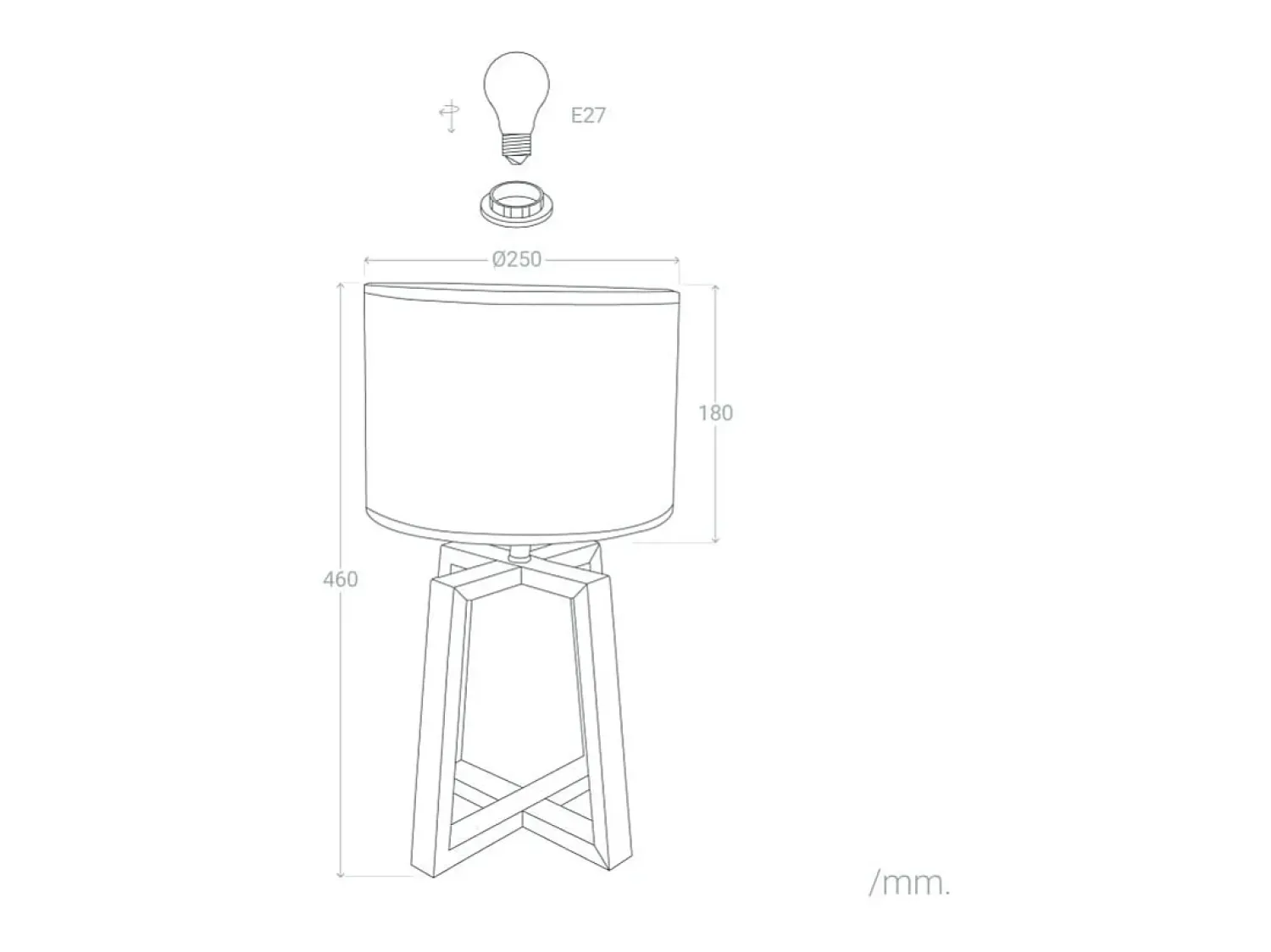 Best Ledkia Lámpara de Mesa de Madera Korsade Blanco