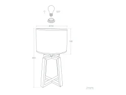 Best Ledkia Lámpara de Mesa de Madera Korsade Blanco