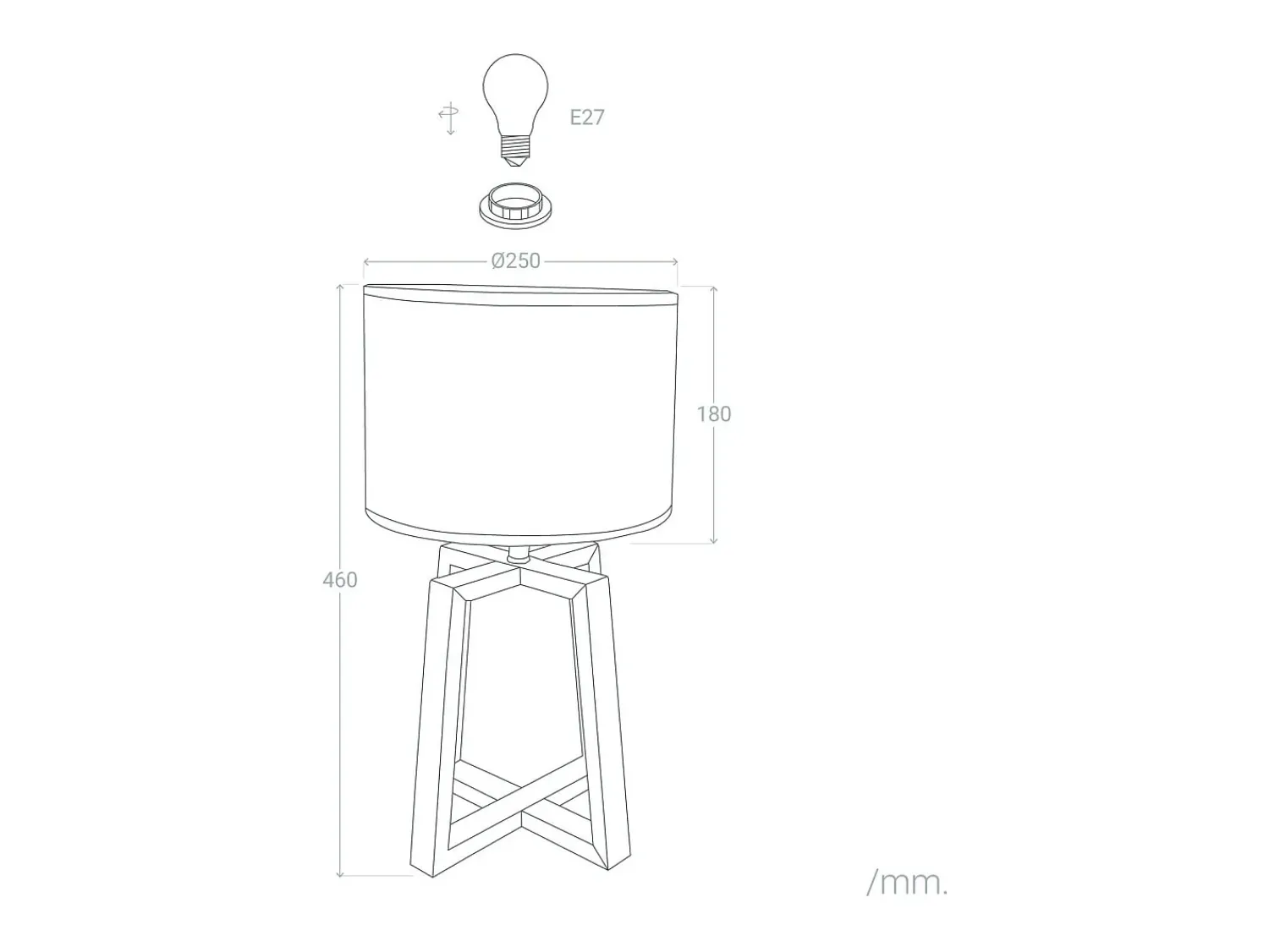 Best Ledkia Lámpara de Mesa de Madera Korsade Blanco