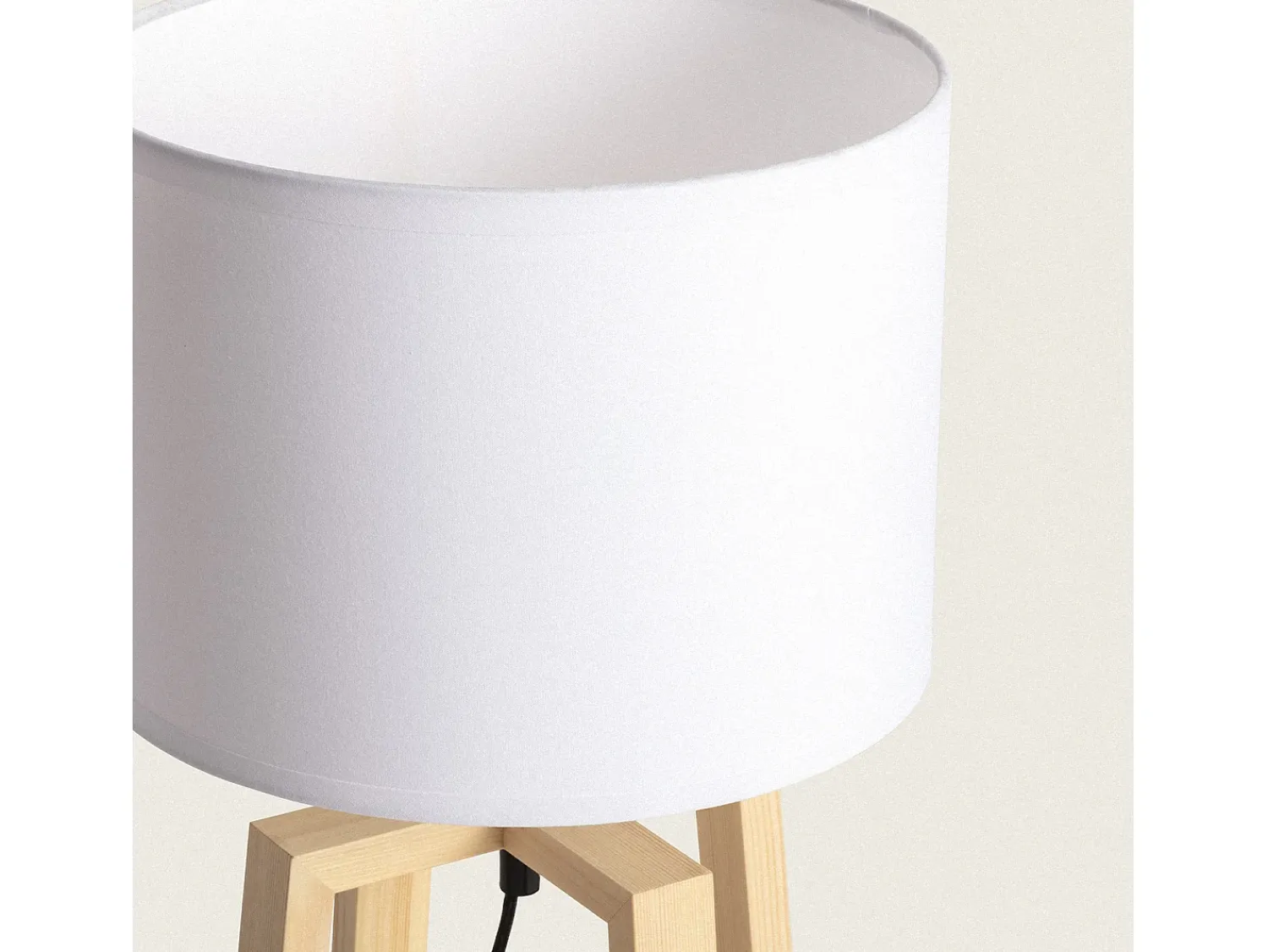 Best Ledkia Lámpara de Mesa de Madera Korsade Blanco