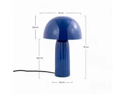 Rendez-Vous Déco Lámpara De Mesa^Lámpara de mesa de metal oscuro - Joy Azul