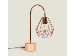 Ledkia Lámpara De Mesa^Lámpara de Mesa de Metal Fugalaau Cobre Cobrizo