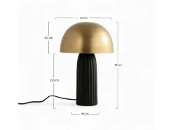 Online Rendez-Vous Déco Lámpara de mesa de metal negro y dorado - Joy Negro / Dorado
