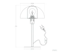 Lámpara de Mesa de Metal Wavuli Blanco