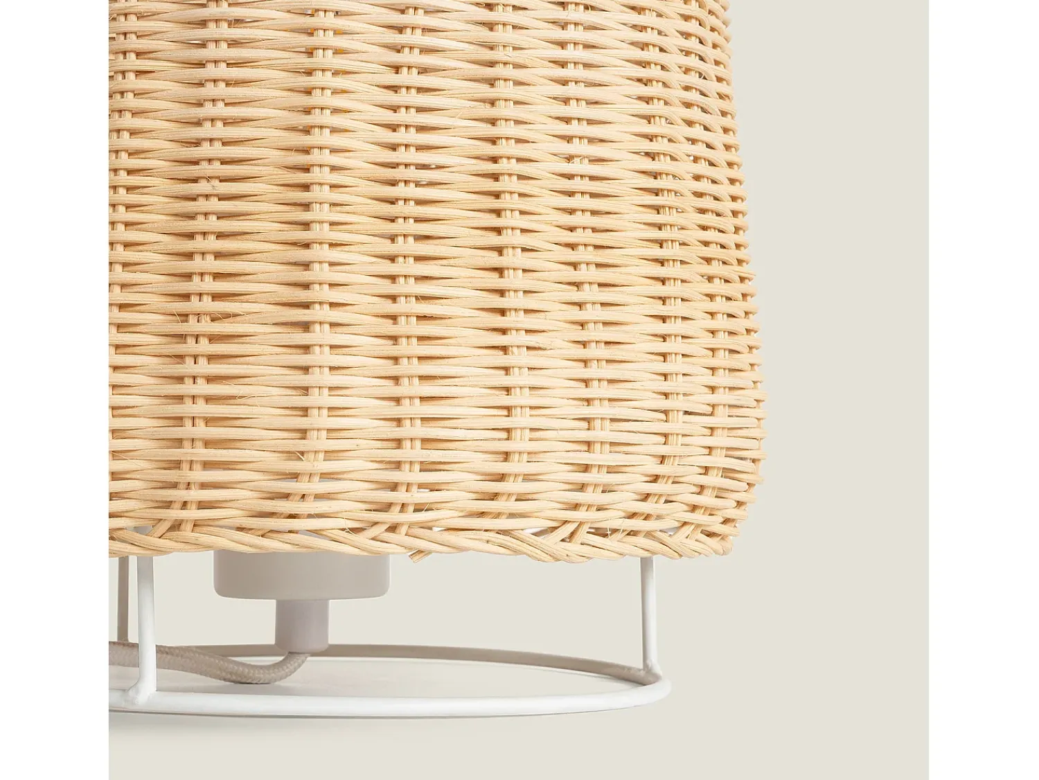 Best Ledkia Lámpara de Mesa de Ratán Gondia Natural Color natural claro