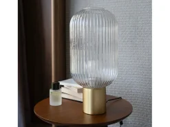 Rendez-Vous Déco Lámpara De Mesa^Lámpara de mesa de vidrio estriado - Lou Transparente