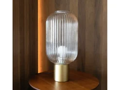 Rendez-Vous Déco Lámpara De Mesa^Lámpara de mesa de vidrio estriado - Lou Transparente