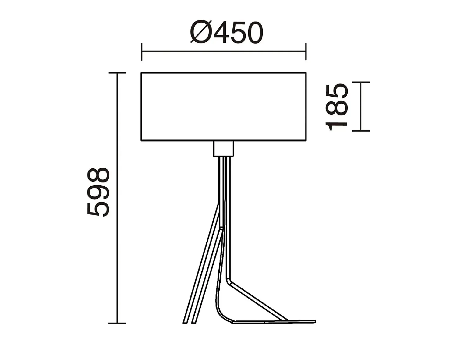 Lámpara De Mesa^Lámpara de mesa DIAGONAL estilo moderno- Alt. 59,8 cm - pantalla sintética ø45 cm - on&off - cable 1,5 mts E27 13W - acero y cobre - IP20 - interior Cobrizo