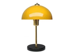 Online Concept-Usine Lámpara de mesa diseño moderno en forma de seta negra 49cm de metal y madera Amarillo