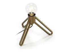 Lámpara de mesa Erwin H 19 de metal dorado