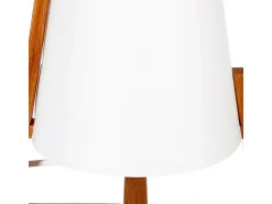 Atmosphera Lámpara De Mesa^Lámpara de mesa Gong /madera 32x21,5x21,5 cm Blanco