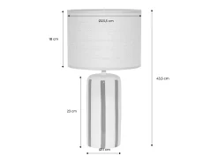 New Sweeek Lámpara de mesa interior cerámica pantalla efecto ratán Verde