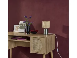 Sale Sweeek Lámpara de mesa interior cerámica pantalla de efecto de mimbre Verde