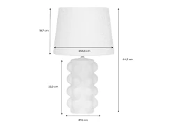 Lámpara de mesa interior de cerámica blanco