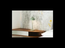 Hot Lámpara de mesa LED AMELIE de color hoja, recargable y regulable, color azafrán Verde