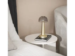 Best Ledkia Lámpara de Mesa LED Metal Portátil con Batería USB Recargable Luliu Orsha Dorado