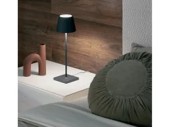 Best Lámpara de mesa LED Poldina Corten 230V con cable regulable, 11 x 38 cm - Diseño moderno en aluminio Marru00f3n