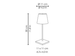 Outlet Lámpara de mesa LED Poldina Pro Mini Gold Leaf recargable y regulable con batería de hasta 12 horas Amarillo