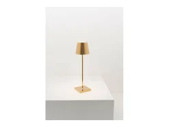 Lámpara de mesa LED Poldina Pro Glossy Gold recargable y regulable con batería de hasta 12 horas