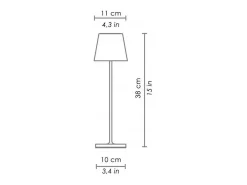 Lámpara de mesa LED Poldina Pro Glossy Gold recargable y regulable con batería de hasta 12 horas