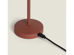 Sale Ledkia Lámpara de Mesa LED Portátil para Exterior Metal con Batería Recargable Lendora Smoke Terracota