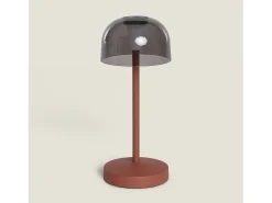 Sale Ledkia Lámpara de Mesa LED Portátil para Exterior Metal con Batería Recargable Lendora Smoke Terracota