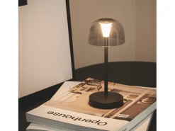 Sale Ledkia Lámpara de Mesa LED Portátil para Exterior Metal con Batería Recargable Lendora Smoke Terracota
