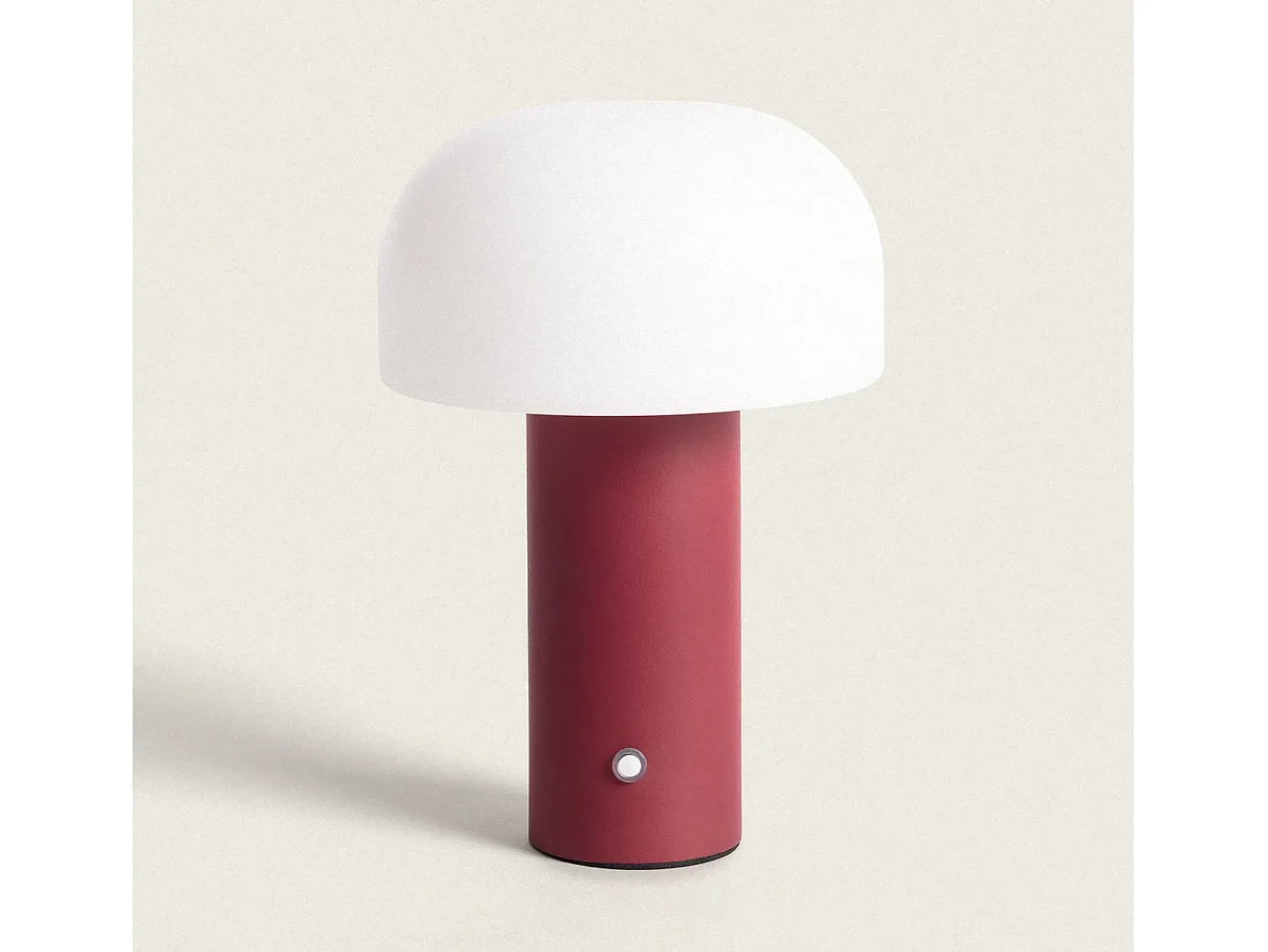 Discount Ledkia Lámpara de Mesa LED Portátil con Batería USB Recargable Leta Burdeos Blanco