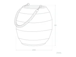 Ledkia Lámpara De Mesa^Lámpara de Mesa LED Portátil para Exterior Cuerda Natural Mero Blanco roto
