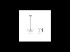 Hot Lámpara de mesa LED recargable y regulable Swap Pro Corten Marru00f3n