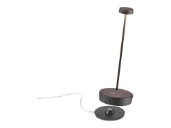 Hot Lámpara de mesa LED recargable y regulable Swap Pro Corten Marru00f3n