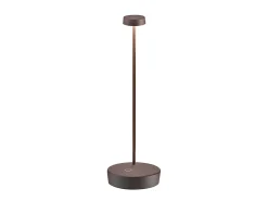 Hot Lámpara de mesa LED recargable y regulable Swap Pro Corten Marru00f3n