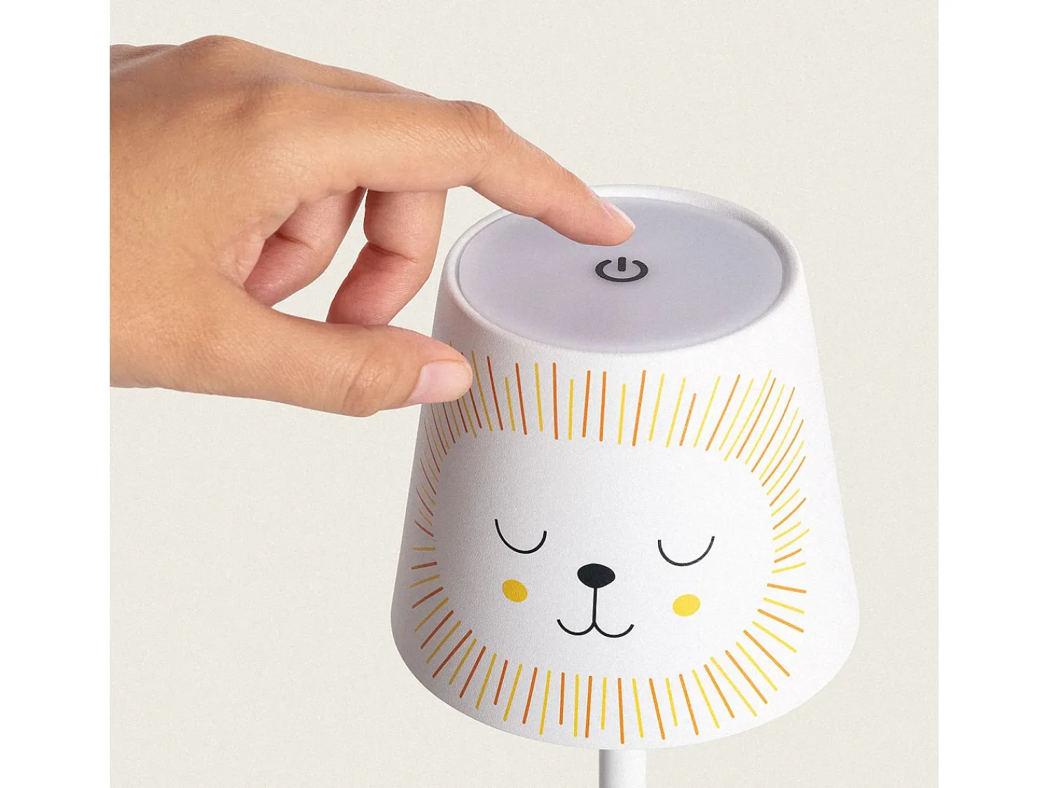 Outlet Ledkia Lámpara de Mesa LED 3W Portátil de Metal con Batería USB Recargable Anisa Amarillo