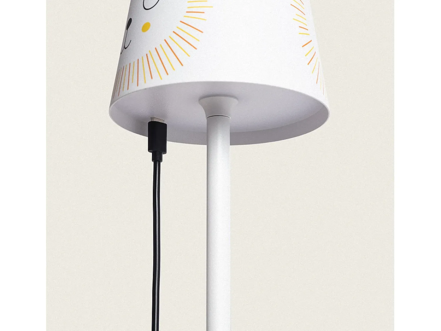 Outlet Ledkia Lámpara de Mesa LED 3W Portátil de Metal con Batería USB Recargable Anisa Amarillo