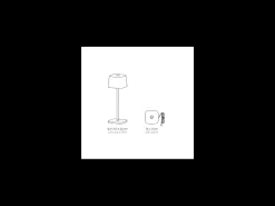 Lámpara de mesa LED Zafferano OFELIA PRO MICRO recargable y regulable Sage