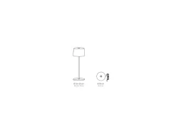 Hot Lámpara de mesa LED Zafferano OLIVIA PRO MICRO Arena recargable y regulable Mostaza