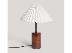 Lámpara de Mesa Madera Leonessa ILUZZIA Blanco Roto